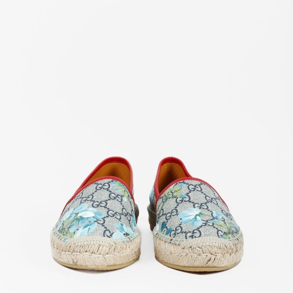 *SOLD* Gucci GG Supreme Canvas Blue Blooms Espadrilles - Picture 2 of 10
